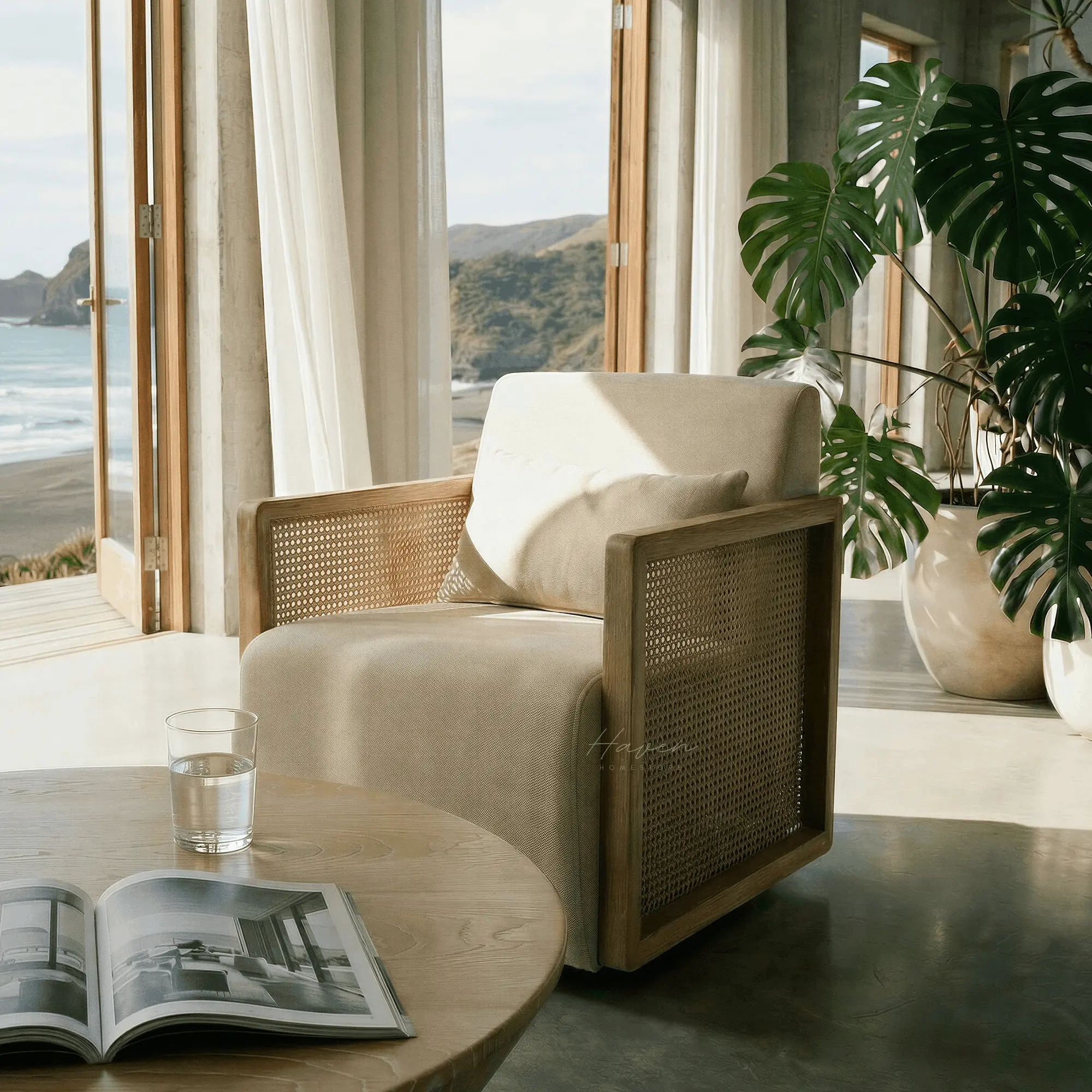 Archer Swivel Armchair by Le Forge (archer-swivel-armchair)